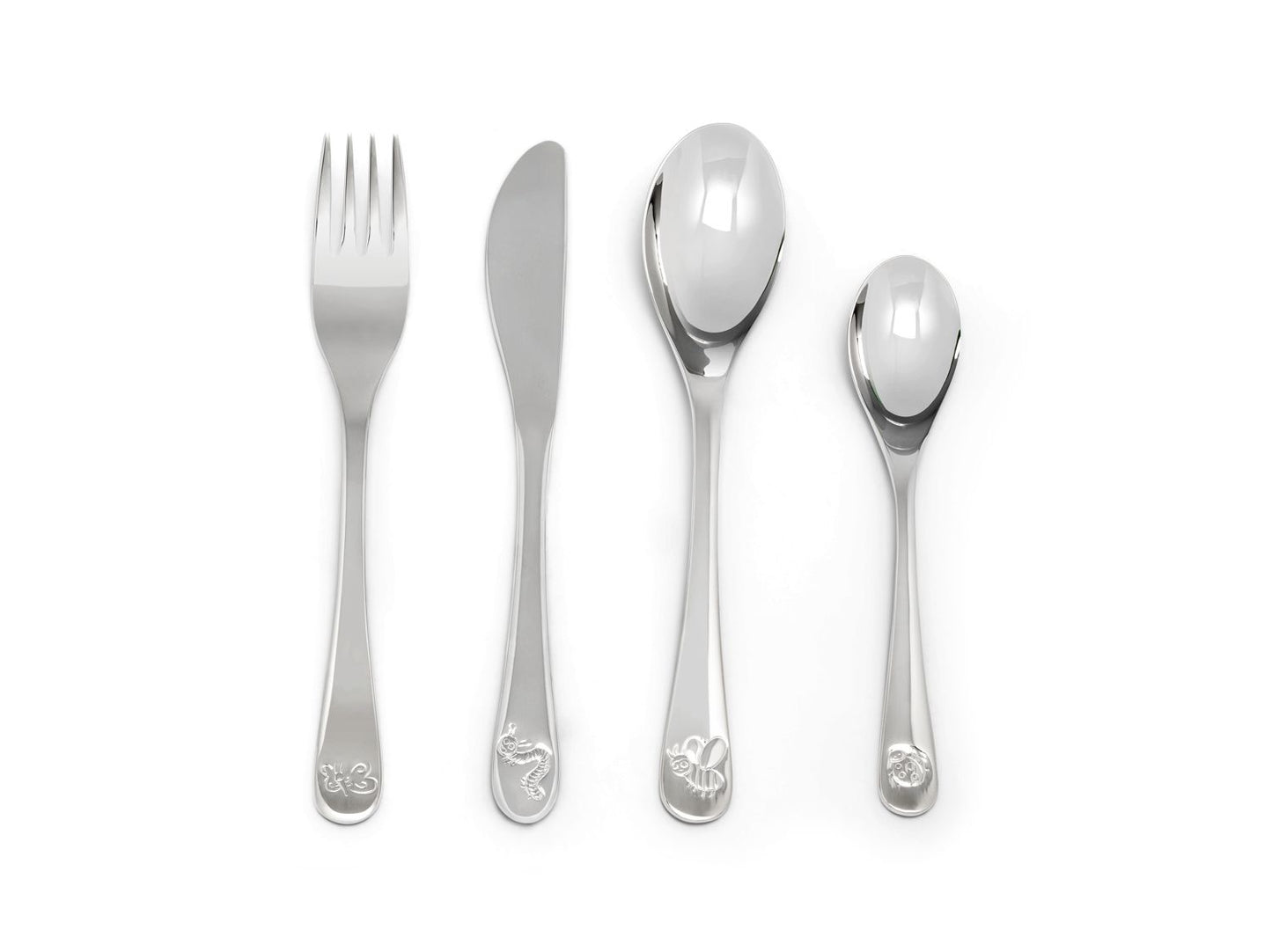 Children's cutlery Nature Friends, 4-piece, stainless steel 18/10