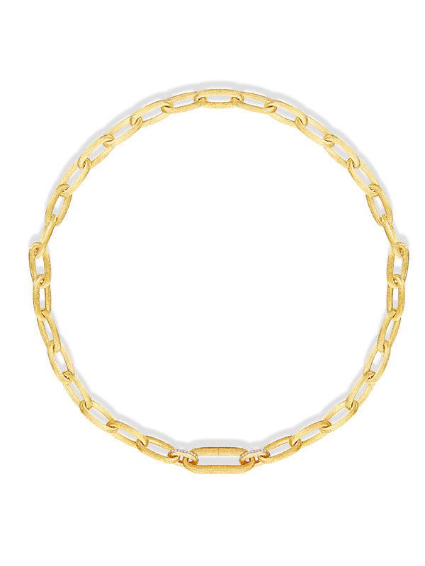 Gouden collier "libera" met diamanten