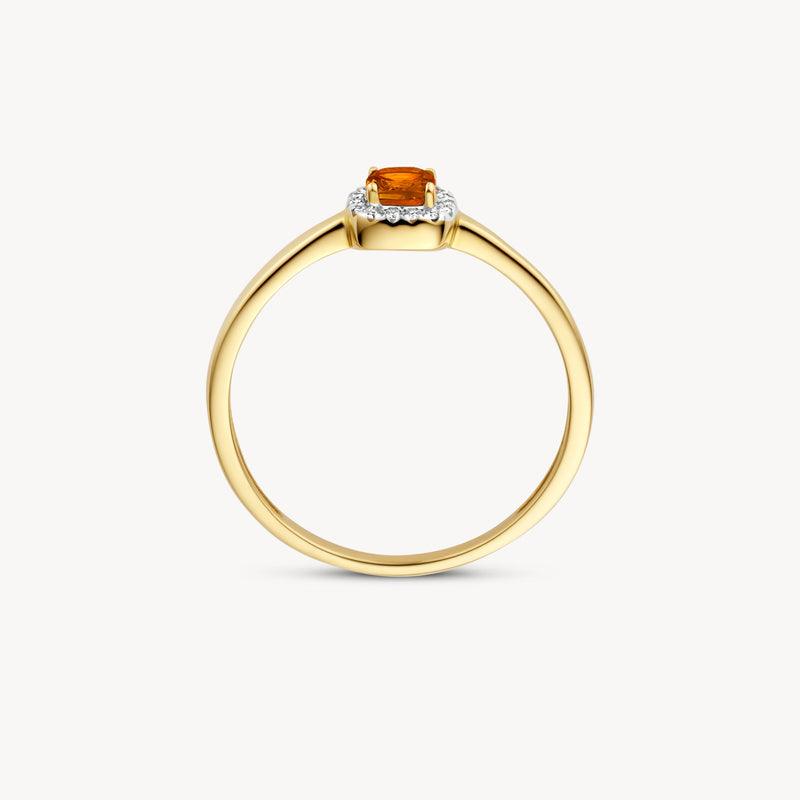 BLUSH RING 1636YDC 14 K GEEL EN WITGOUD