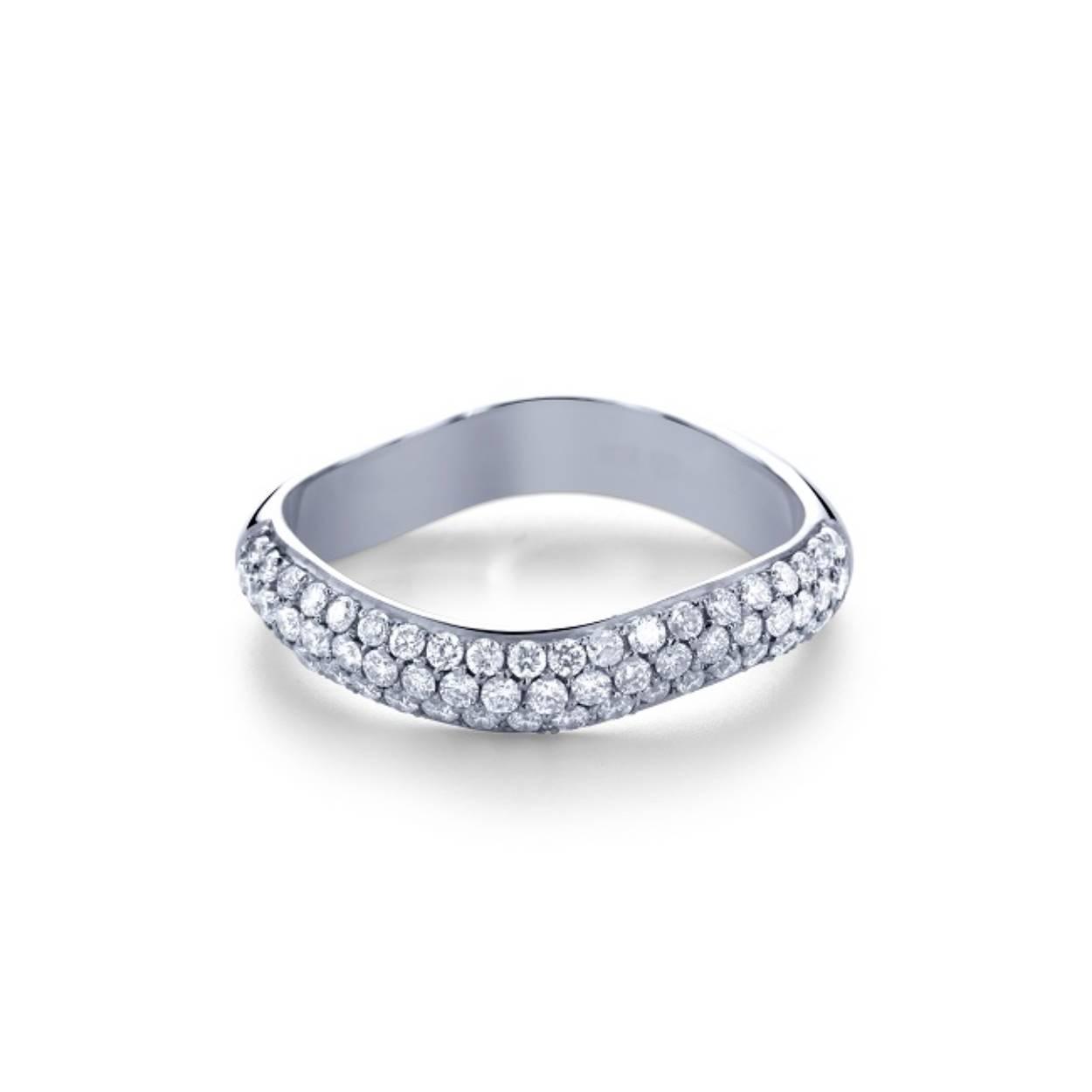 BYR&C ROMANCE RING D "VIVO CURVE PAVÉ" R4250DI-P TW/SI