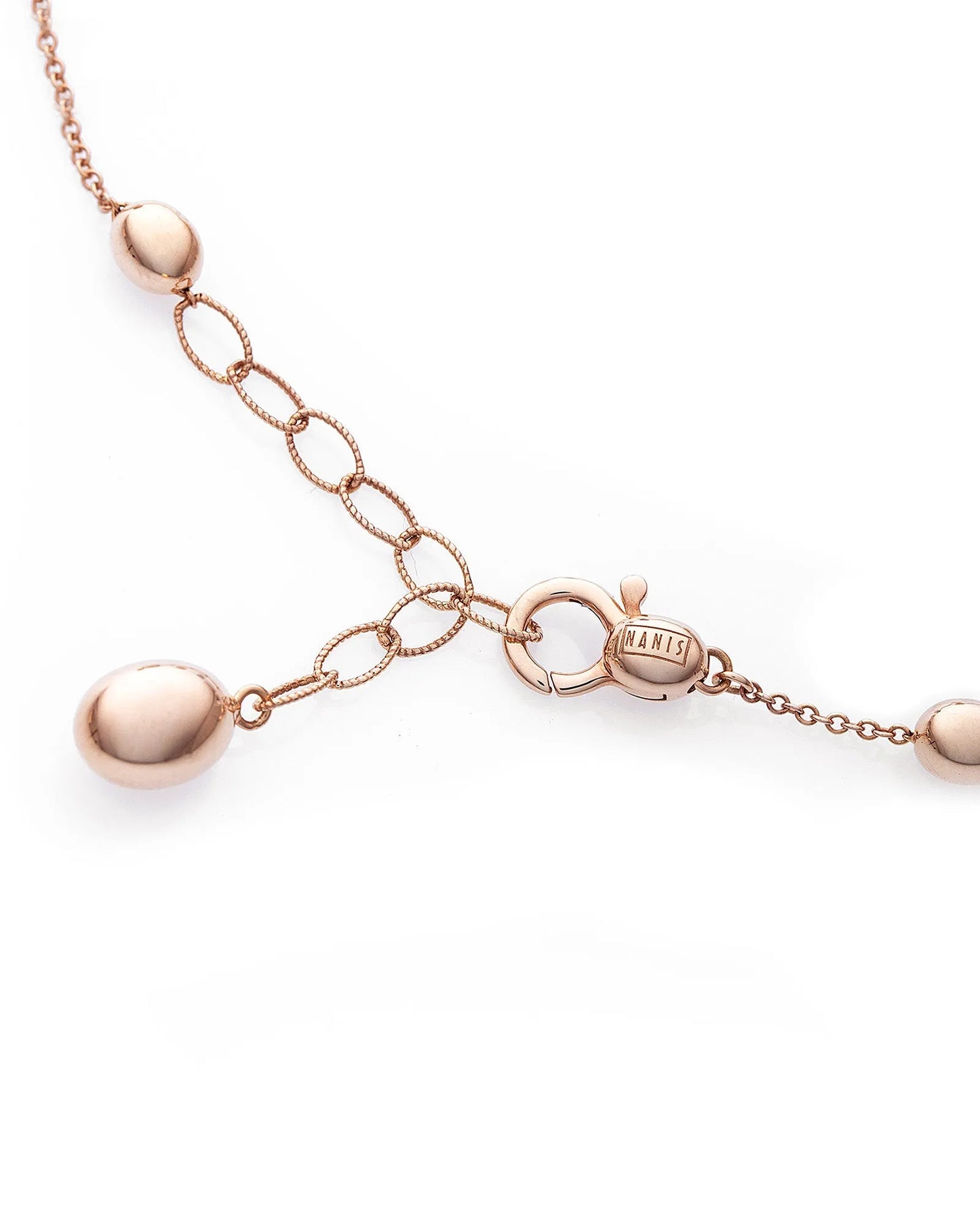 "Soffio" roségouden boules-armband