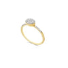 DANCING "ÉLITE" DIAMONDS AND GOLD ENGAGEMENT RING (MEDIUM)