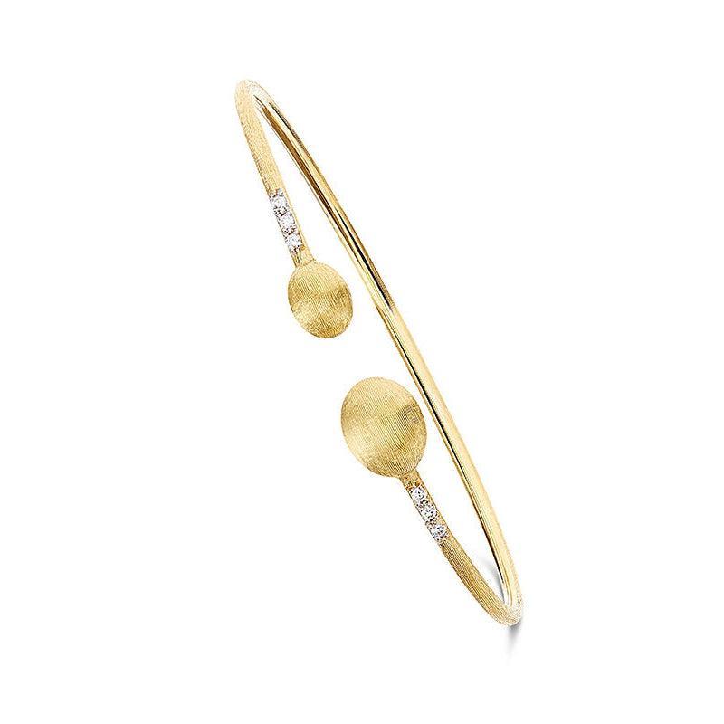 DANCING "ÉLITE" GOLD AND DIAMONDS HANDMADE BANGLE