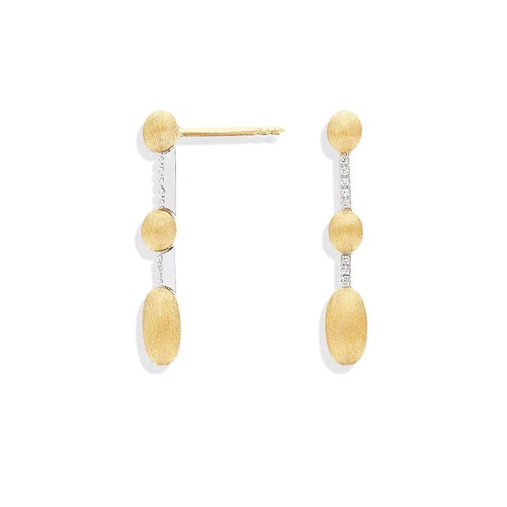 DANCING "ÉLITE" GOLD AND DIAMONDS HANDMADE EARRINGS