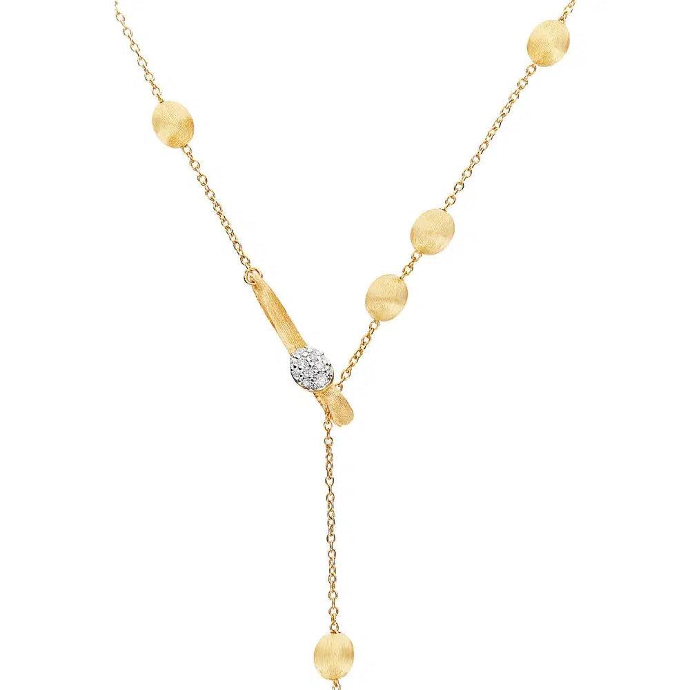 DANCING ÉLITE "SOFFIO" GOLD AND DIAMONDS Y NECKLACE