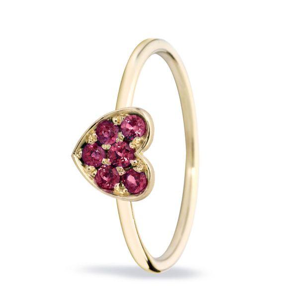 MISS SPRING RING 'FOREVER' HEART PAVÉ MSR020ROGG