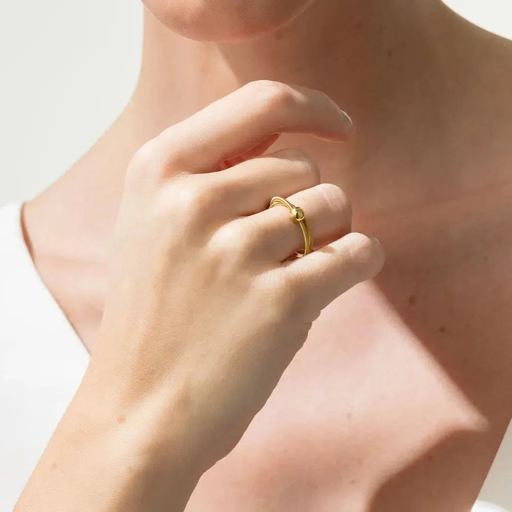 Niessing Collete Ring 2 Wikkelingen Geel (18k)