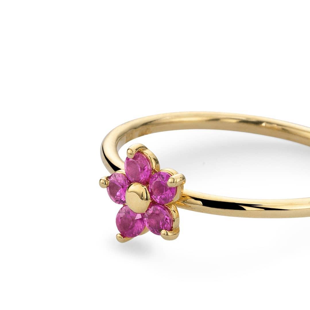 RING 'ALLERLIEFSTE' BLOOM MET HOT PINK