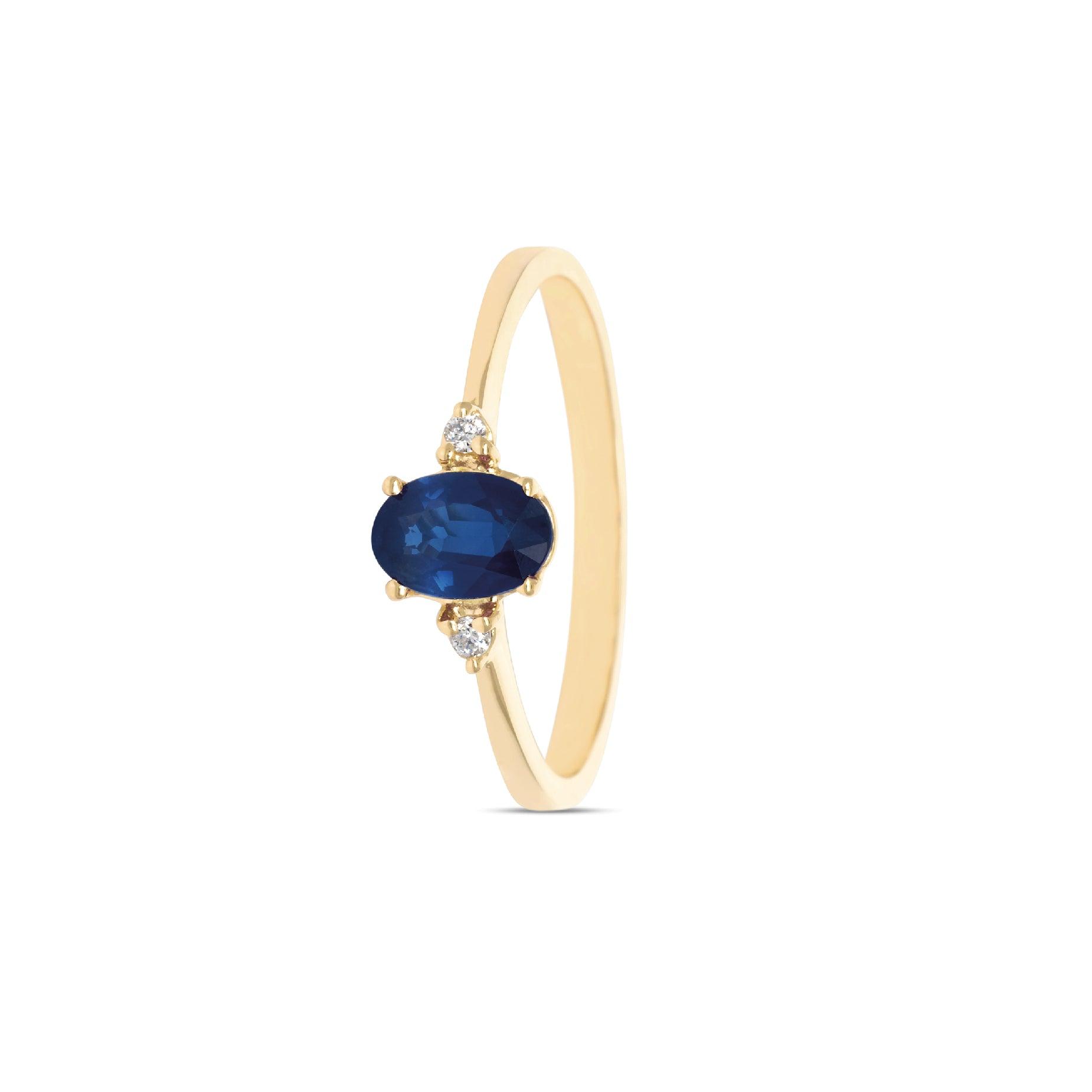 RING 'ALLERLIEFSTE' HELENA MET BLAUW SAFFIER