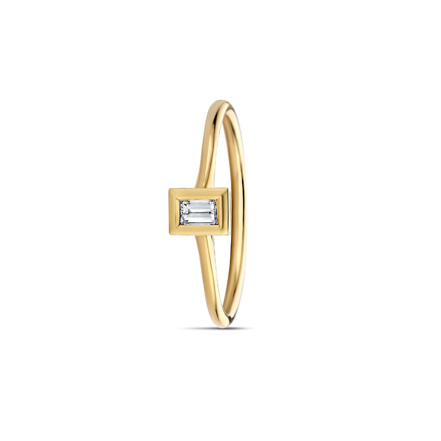 RING BEZEL BAGUETTE 'BRILLIANTLY' MET DIAMANT