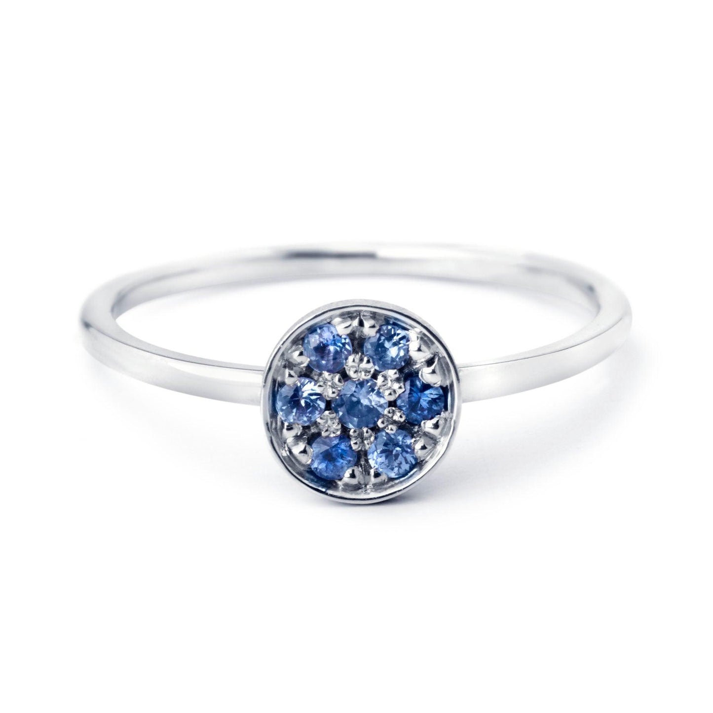 RING DISC 'FOREVER' MET BLAUW SAFFIER