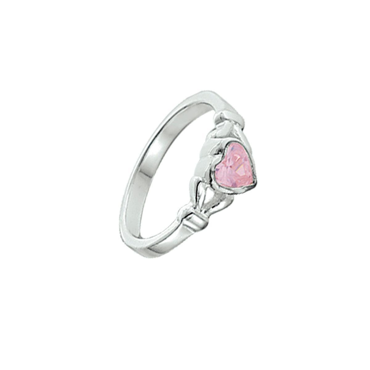 Ring hart roze zirkonia - 10.14910