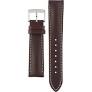 Meistersinger dark brown leather strap smooth-white stitching