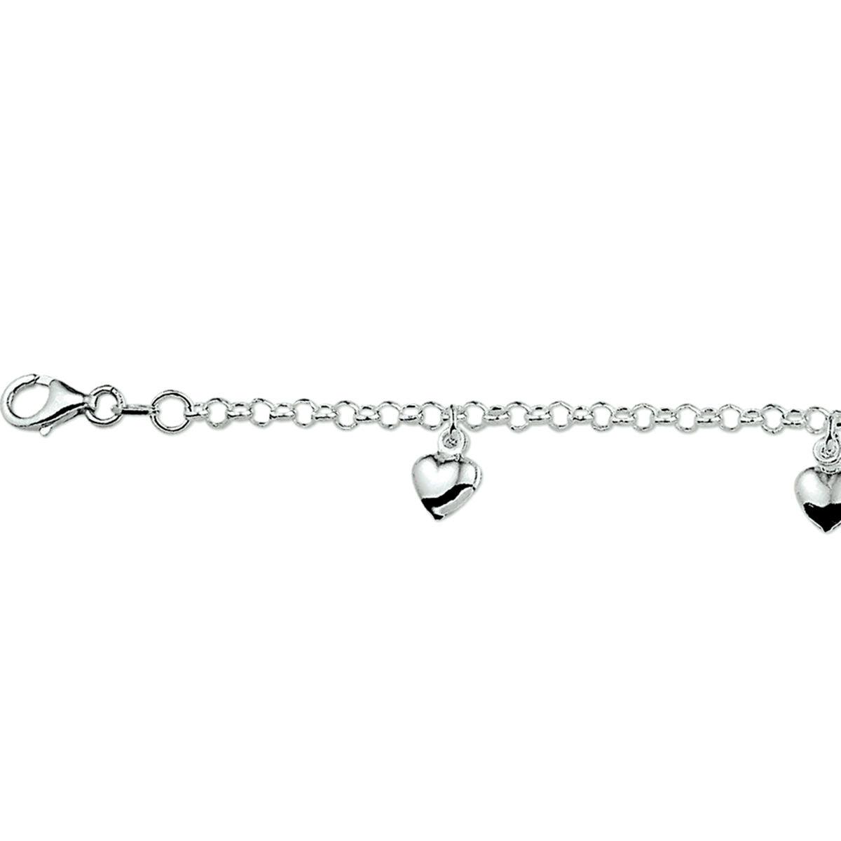 ARMBAND HART 15 CM ZILVER GERHODINEERD - 13.21791