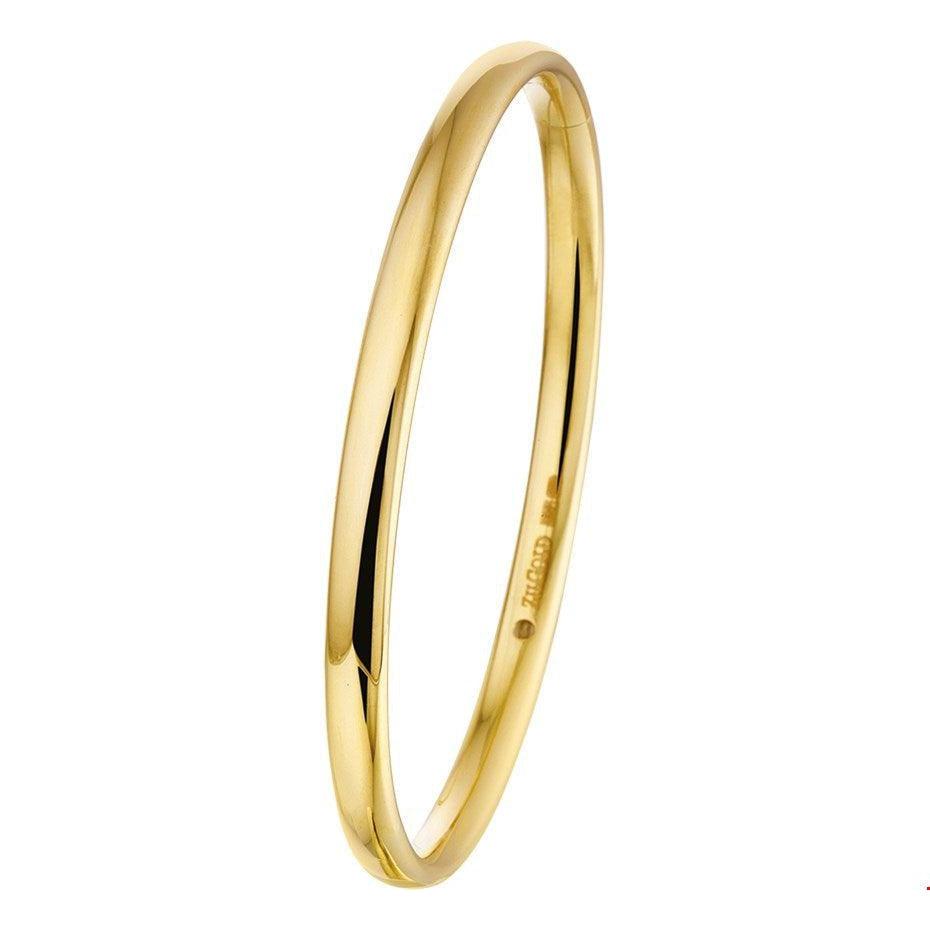 BANGLE MASSIEF OVALE BUIS 5MM ZILGOLD (GEELGOUD MET ZILVERKERN) - 50.00032