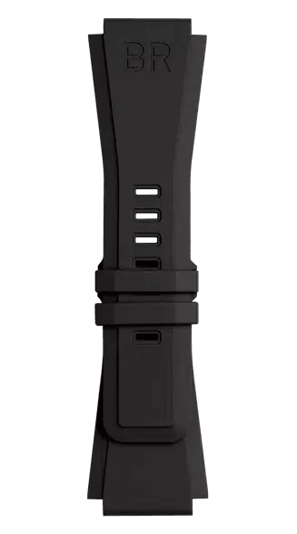 Bell & Ross B-P-021 Zwart Rubber band (Geen gesp)