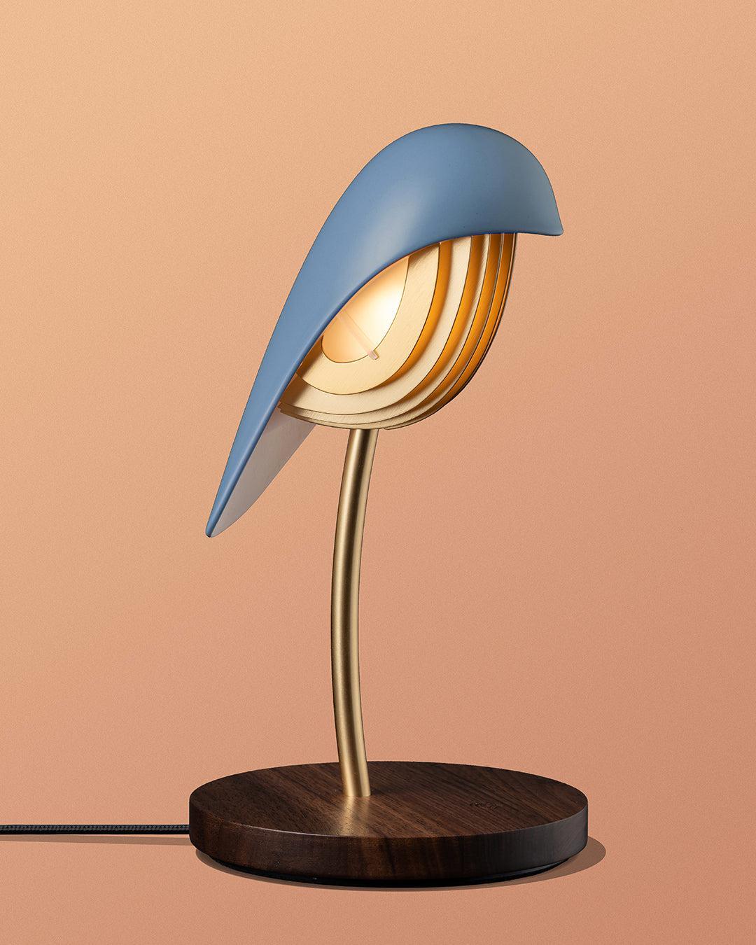 Bird Lamp - Indigo Blue