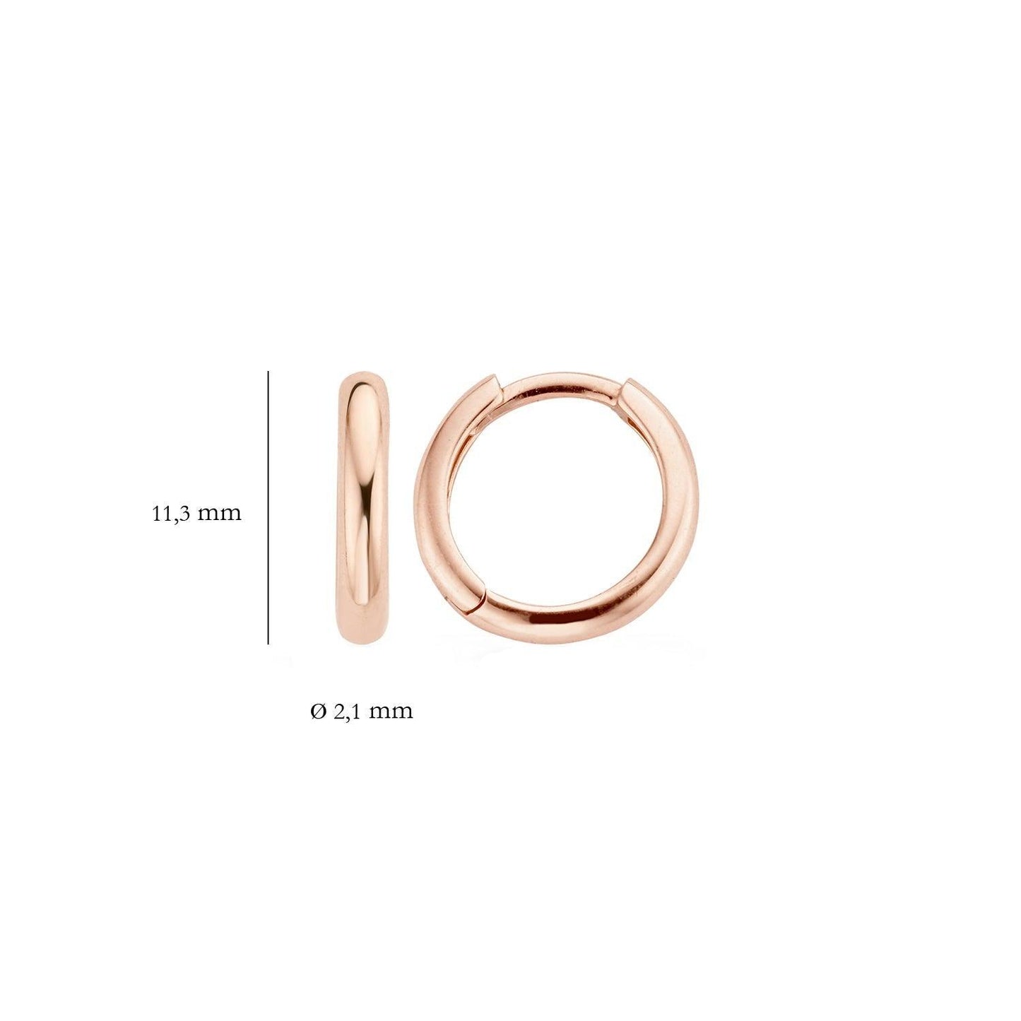 BLUSH OORBELLEN 7203RGO - 14 K ROSÉGOUD