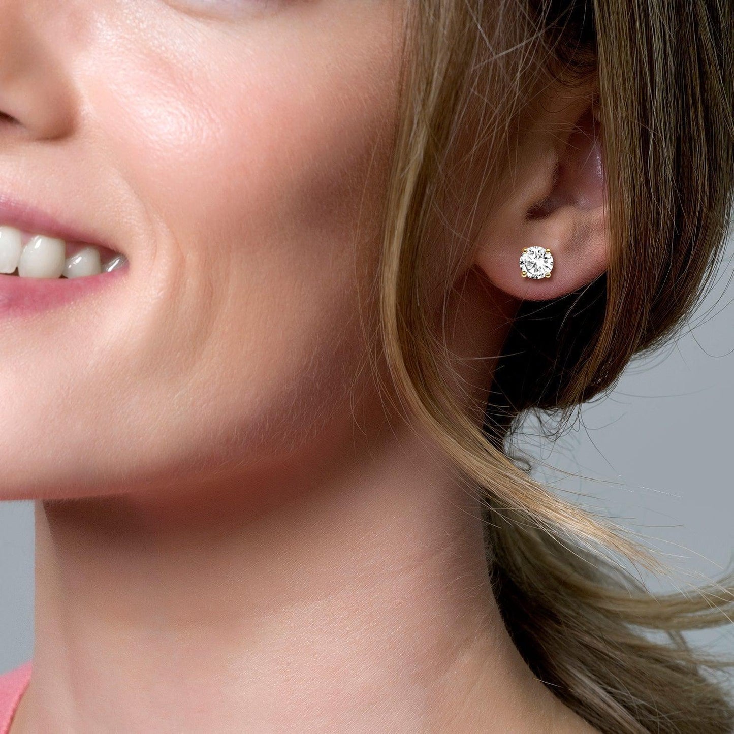 BLUSH OORBELLEN MET ZIRKONIA 7014YZI - 14 K GEELGOUD