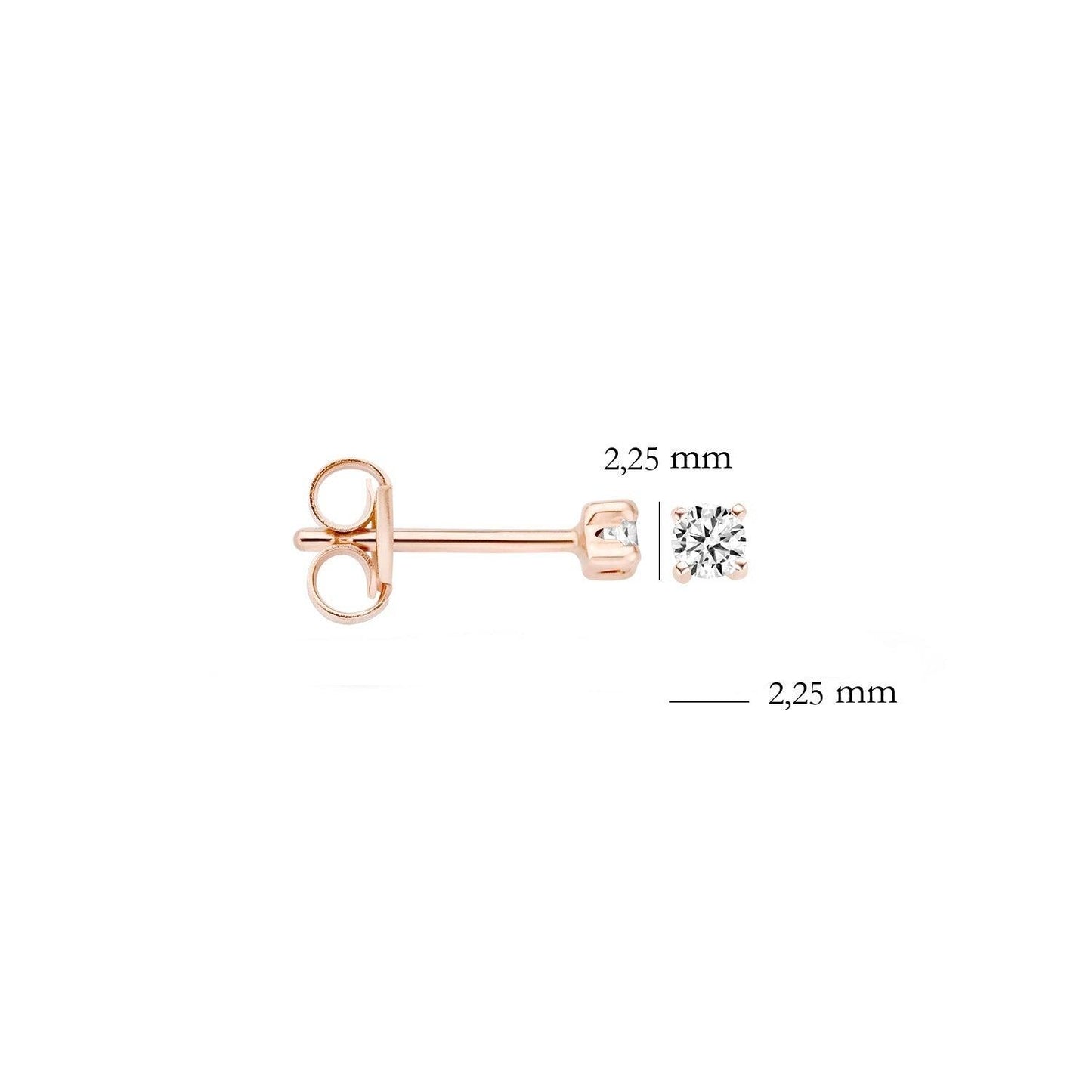 BLUSH OORBELLEN MET ZIRKONIA 7138RZI - 14 K ROSÉGOUD