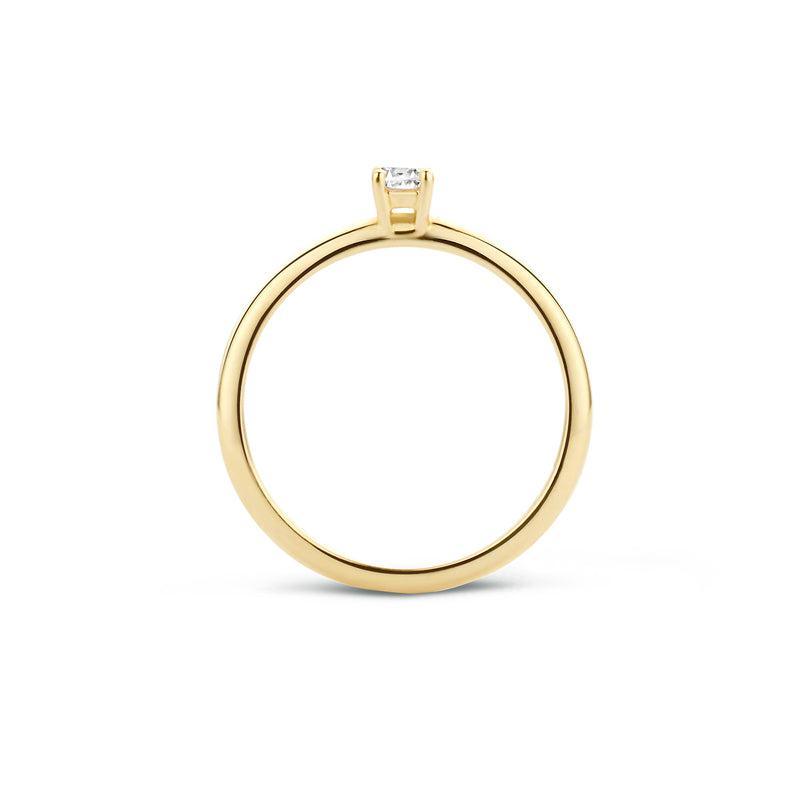 BLUSH RING MET ZIRKONIA 1112YZI - 14 K GEELGOUD