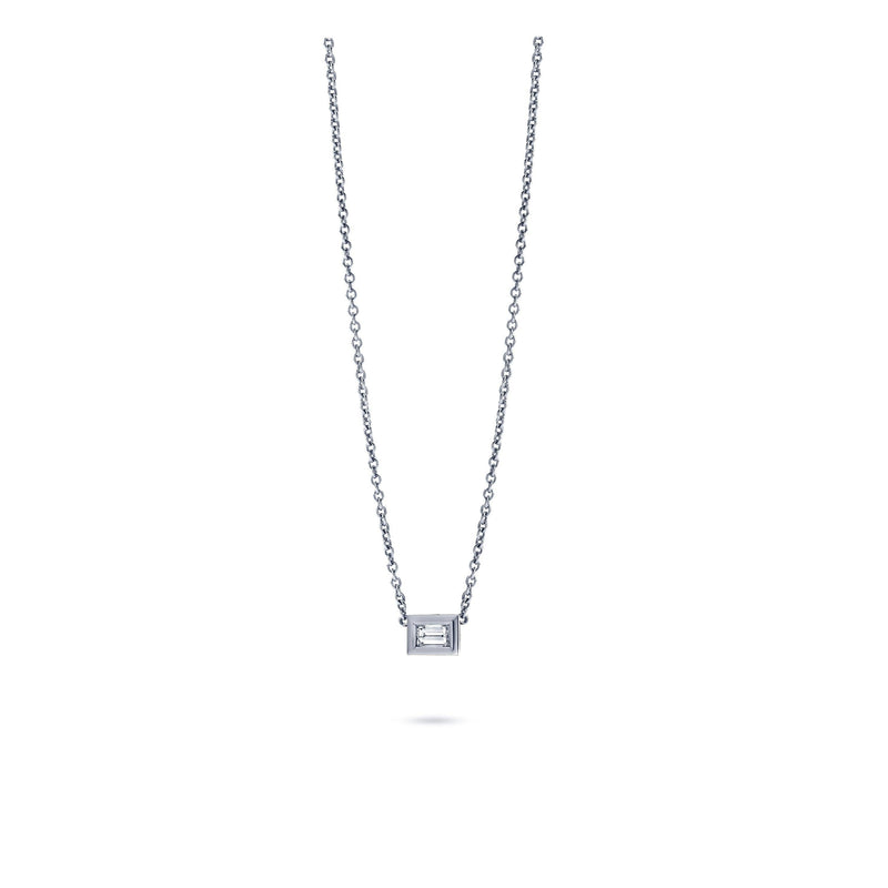 COLLIER BAQUETTE BEZEL 'BRILLIANTLY' MET DIAMANT