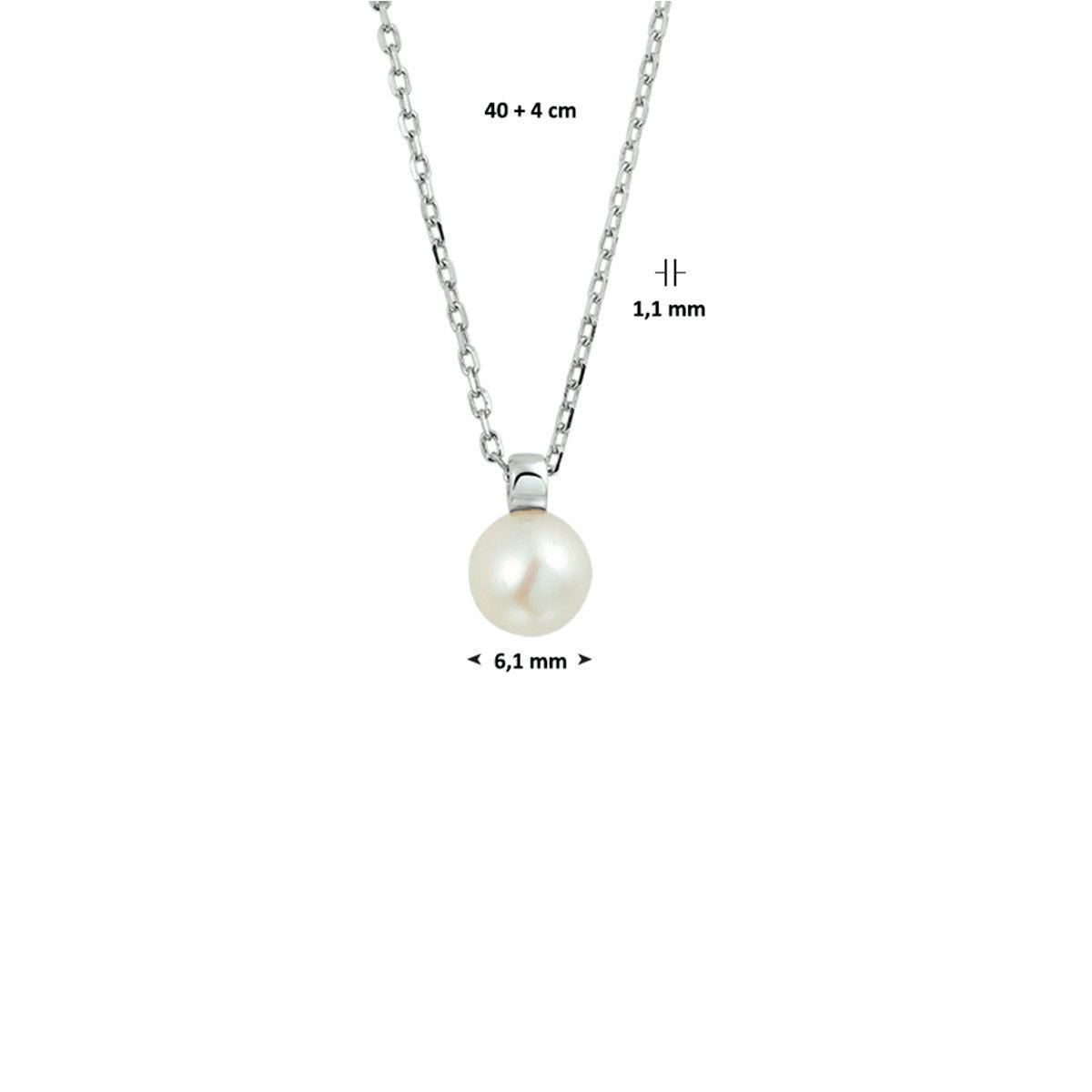 COLLIER PAREL 1,1 MM 41 + 4 CM ZILVER GERHODINEERD - 13.22089