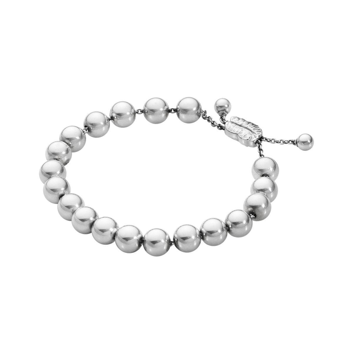 GRAPE Trekkoord Armband - Geoxideerd sterling zilver