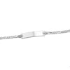 GRAVEERARMBAND FIGARO PLAAT 4,2 MM 9 - 11 CM ZILVER GERHODINEERD - 13.27364