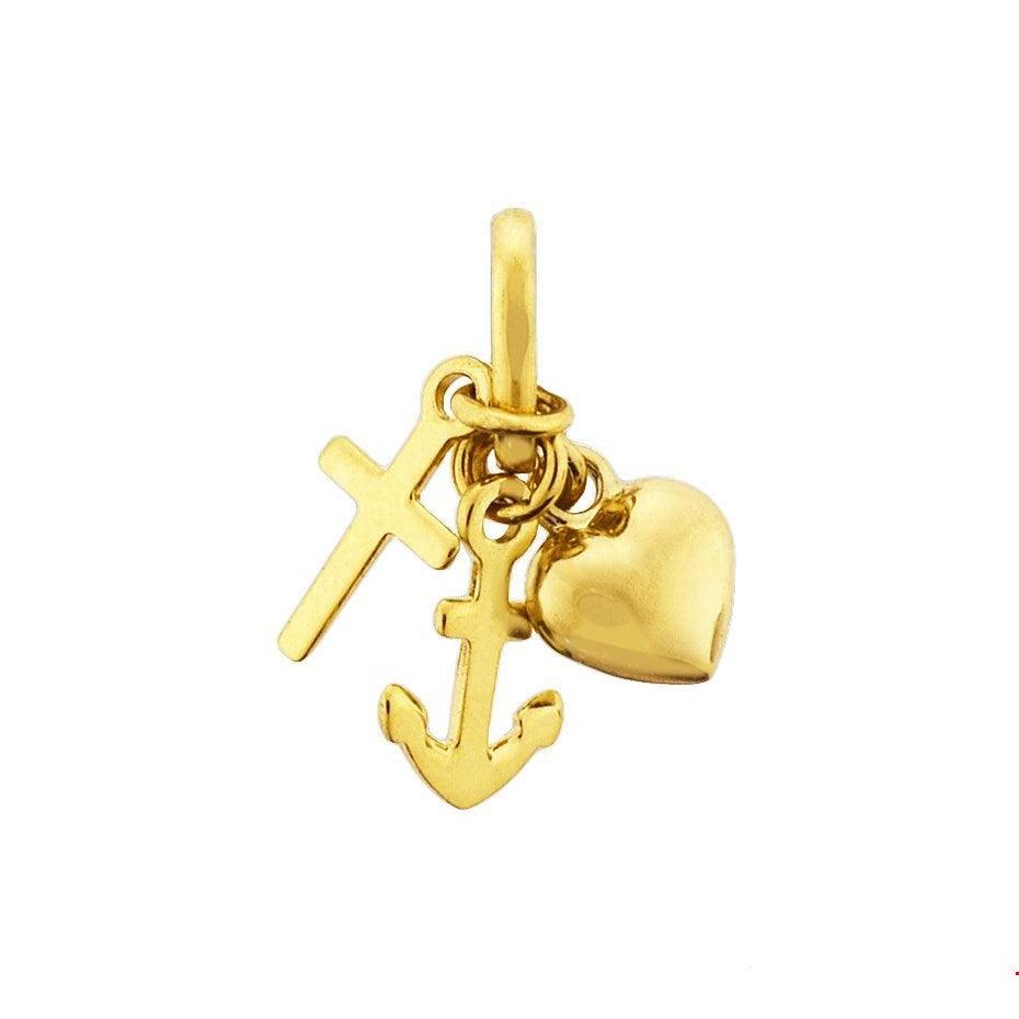 HANGER GELOOF, HOOP EN LIEFDE 14K GEELGOUD - 40.18521