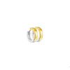 KLAPOORRINGEN 3,0 MM VLAK 14K BICOLOR GOUD GEEL/WIT - 42.07920