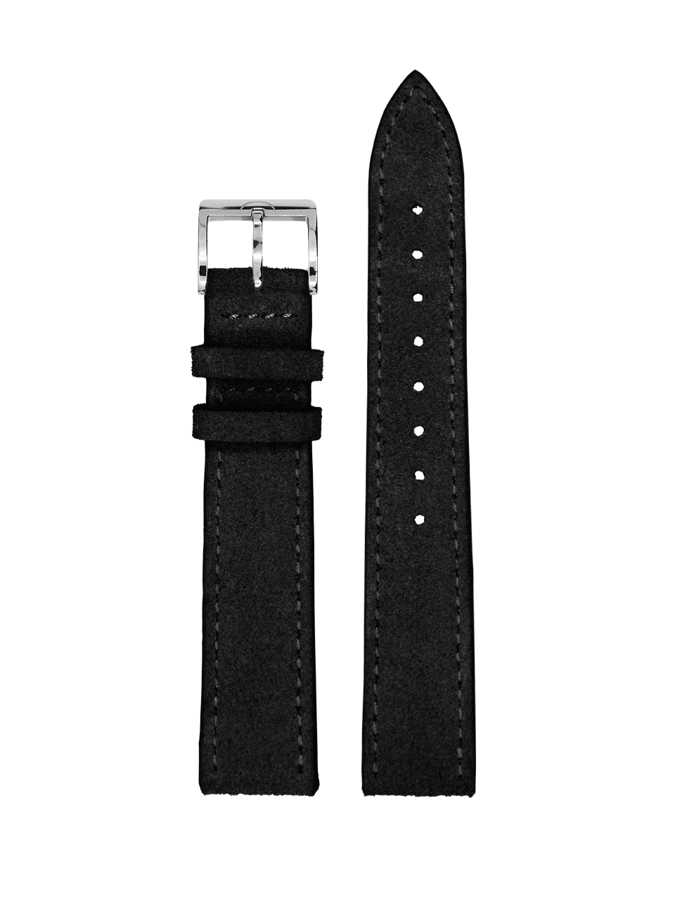 MEISTERSINGER ZWART SUEDE LEDEREN BAND - Zwarte stiksel