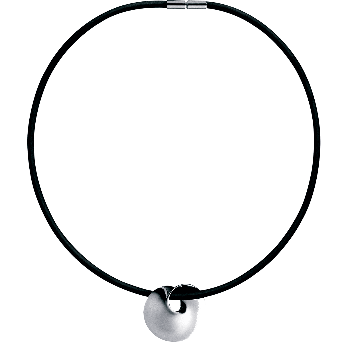 MOEBIUS Collier Met Hanger - Sterling zilver en Rubber