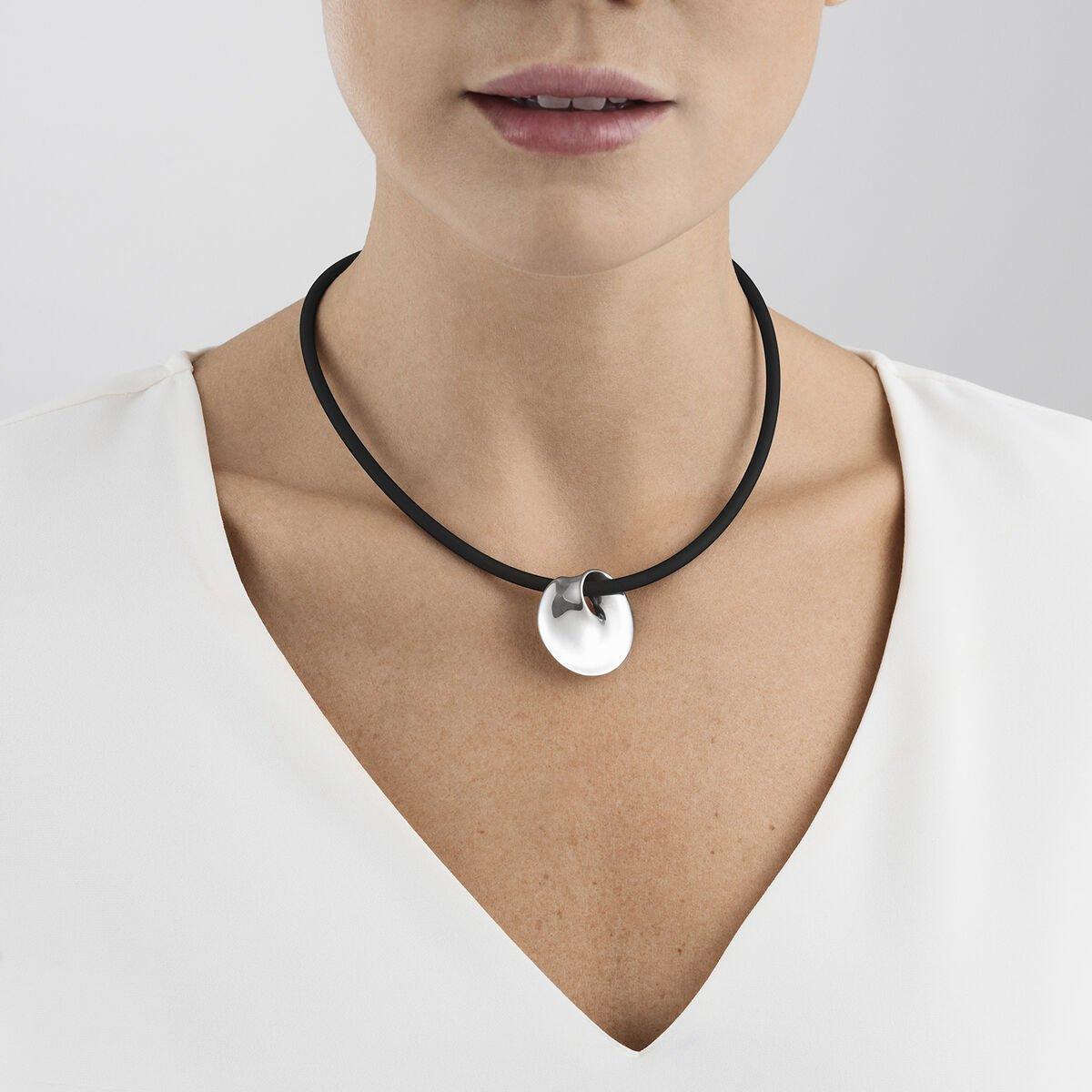 MOEBIUS Collier Met Hanger - Sterling zilver en Rubber