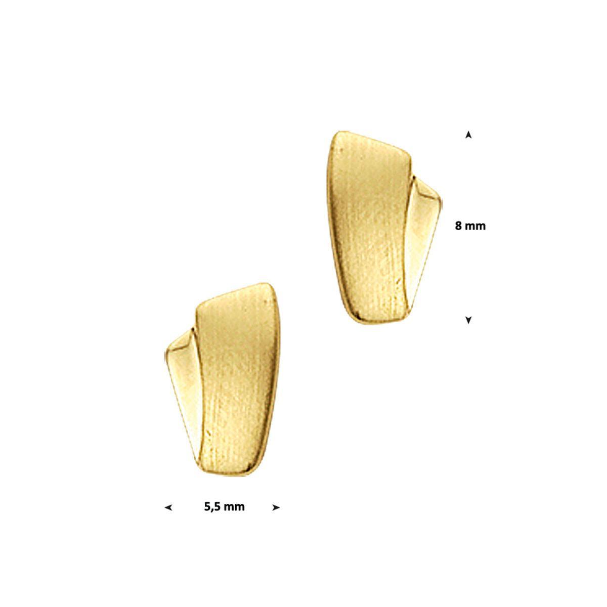 OORKNOPPEN POLI/MAT 14K GEELGOUD - 40.19086