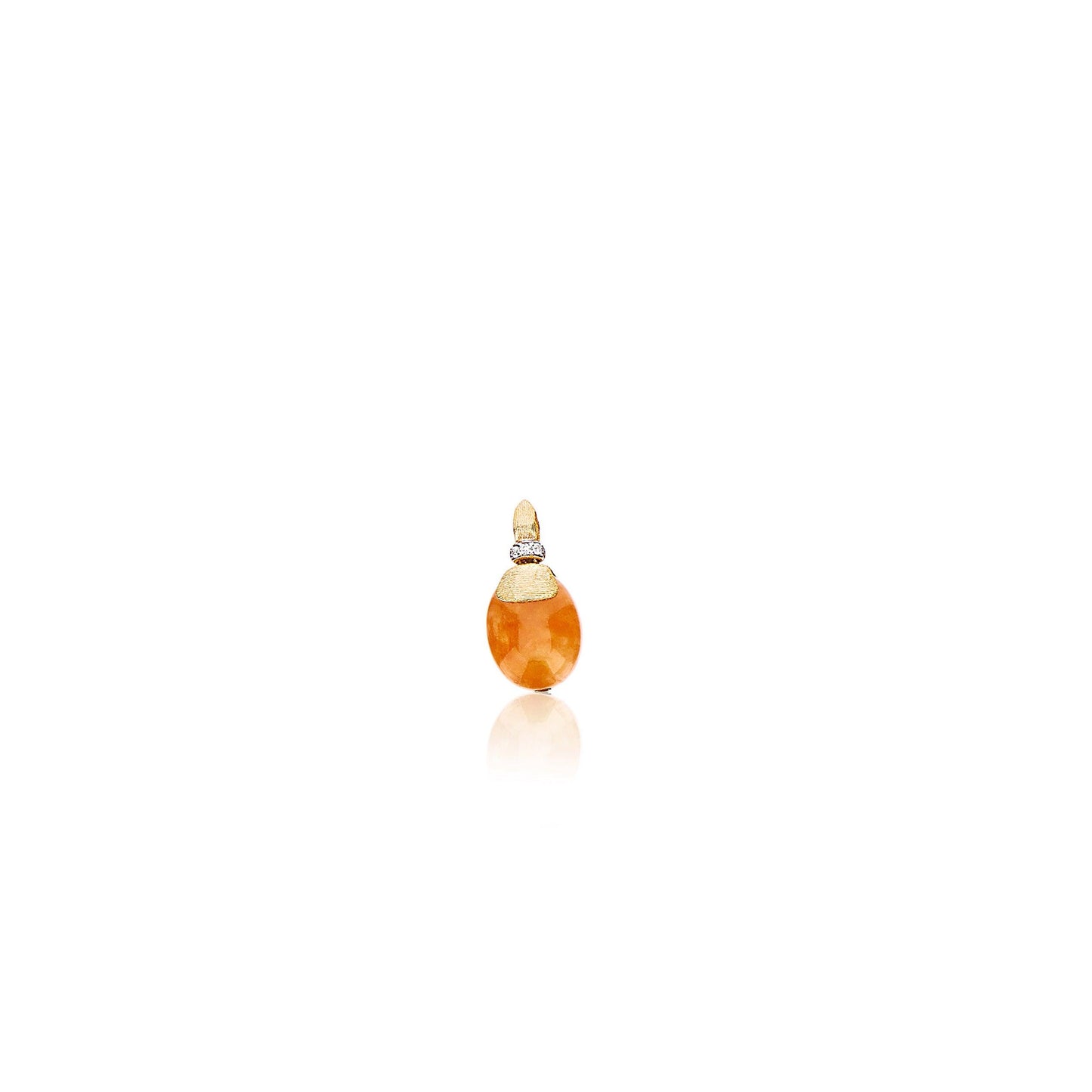 PETRA "AMULETS" GOLD, DIAMONDS AND ORANGE AVENTURINE PENDANT (SMALL)