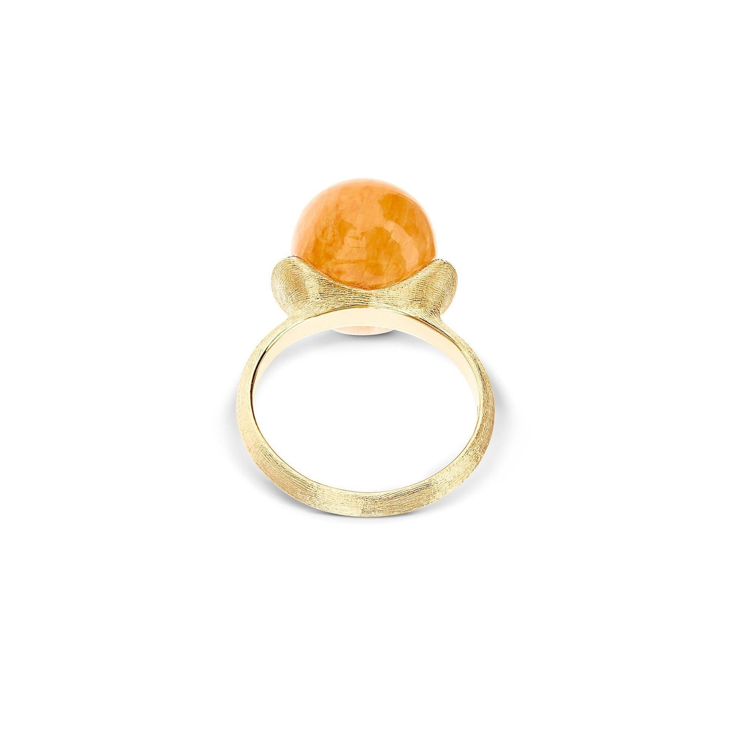 PETRA "AMULETS" GOLD, DIAMONDS AND ORANGE AVENTURINE RING (LARGE)