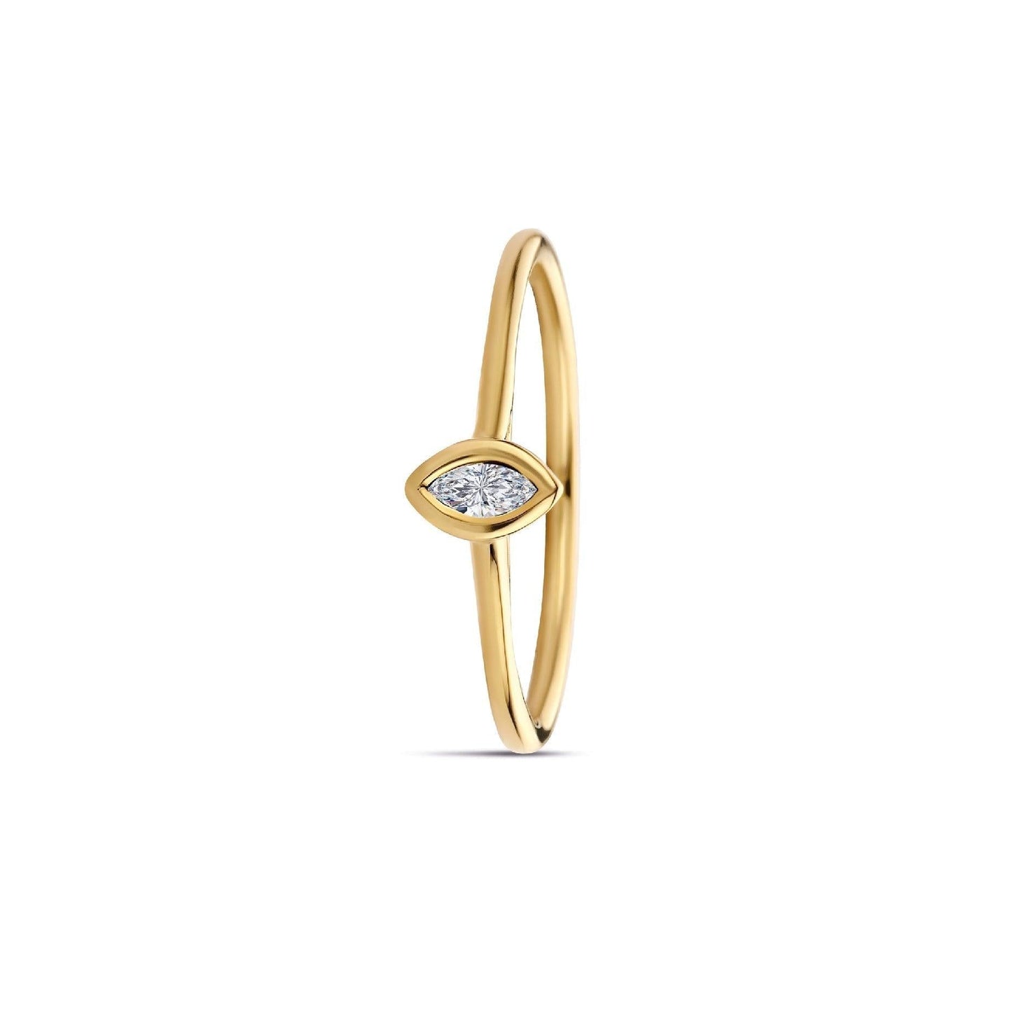 RING MARQUISE BEZEL 'BRILLIANTLY' MET DIAMANT