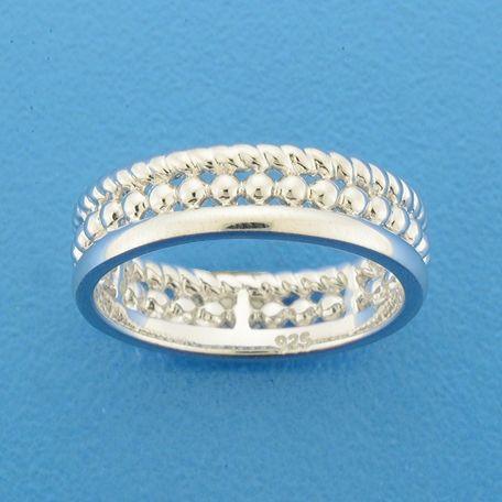 RING ZILVER GERHODINEERD - 13.27628