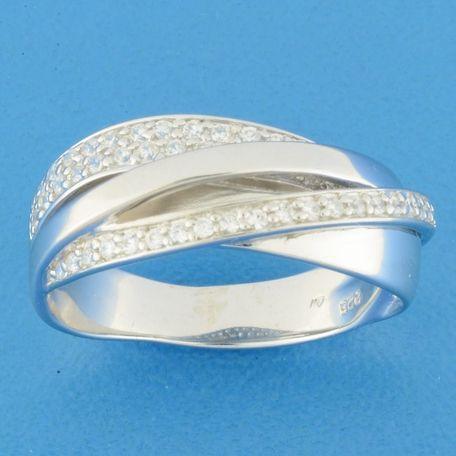 RING ZIRKONIA ZILVER GERHODINEERD - 13.27666