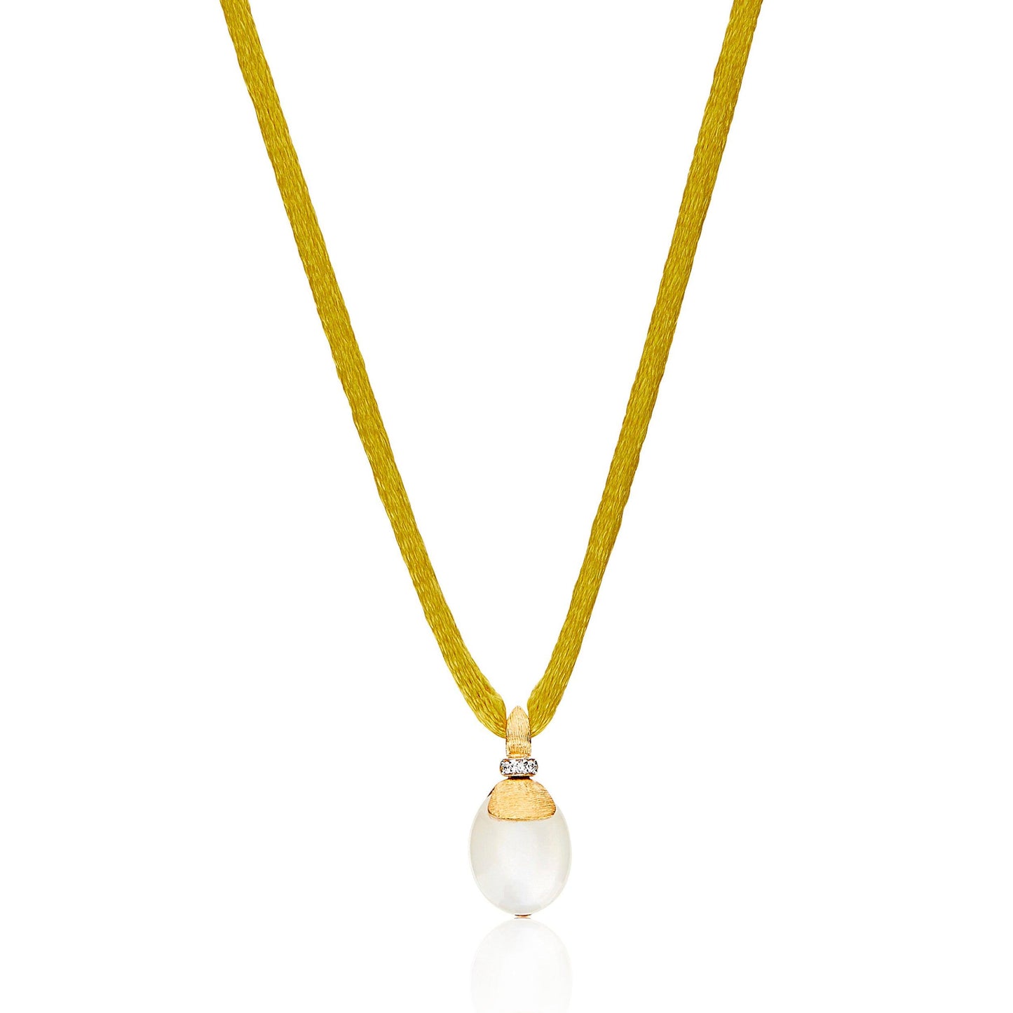 WHITE DESERT "AMULETS" GOLD, DIAMONDS AND MOONSTONE PENDANT (SMALL)